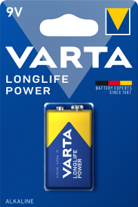 Varta Longlife Power 4922 E-Block 6LR61 Alkaline 9V...