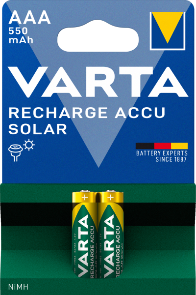 Varta Recharge Accu Solar AAA 550mAh 2er Blister