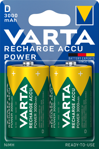 Varta Recharge Accu Power D 3000mAh 2er Blister