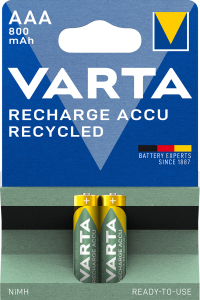 Varta Recharge Accu Recycled AAA 800mAh 2er Blister 