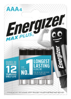 Energizer Max Plus AAA Micro LR03 Alkaline 1,5V Batterie 4er Blister