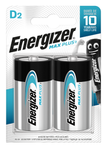 Energizer Max Plus Mono D LR20 Alkaline 1,5V Batterie 2er...