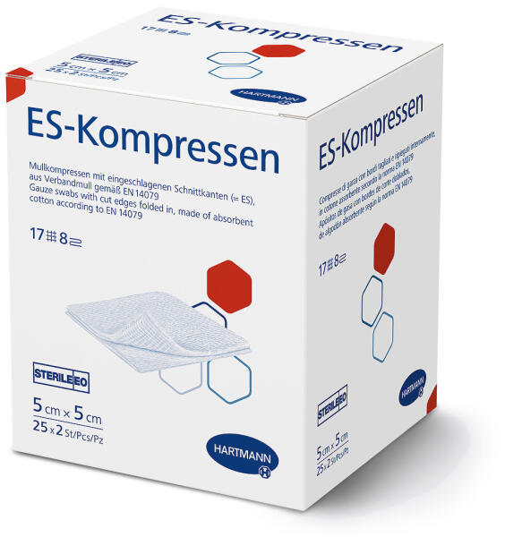 ES-Kompressen steril 8-fach 5 x 5 cm (25  x 2 Stück)