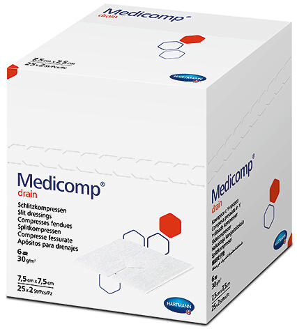 Medicomp drain steril - 7,5 x 7,5 cm