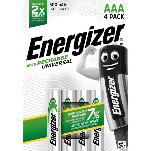 Energizer Universal AAA Micro HR03 500mAh 4er Blister