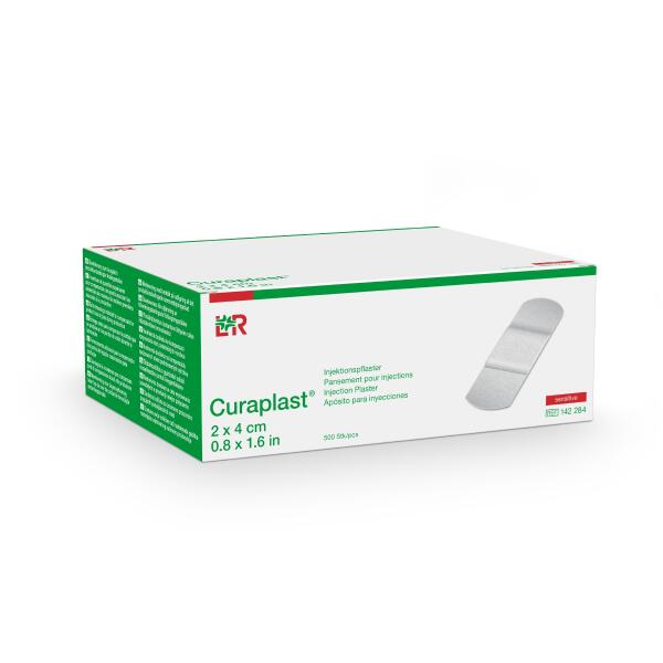 Curaplast Sensitive Injektionspflaster, 2 x 4cm (2 x 1,5 cm), Pack: 250 Stück