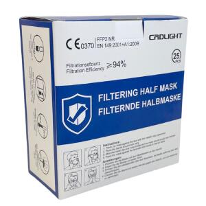 CRDLIGHT FFP2 Atemschutzmaske CE0370  Pack: 25 Stück