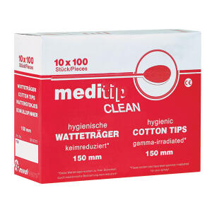 meditip clean Wattetr&auml;ger 4 x 150mm -  steril