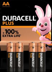 Duracell Plus AA Alkaline-Batterien - LR06 4er Blister