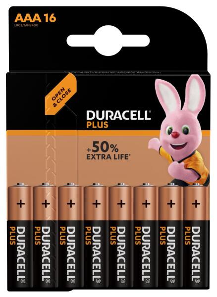 Duracell Plus AA Alkaline-Batterien - LR06 16er Blister