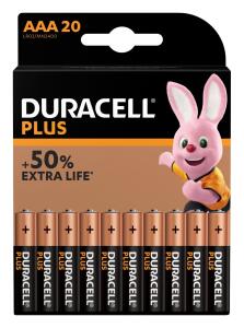 Duracell Plus AAA Alkaline-Batterien - LR03 20er Blister