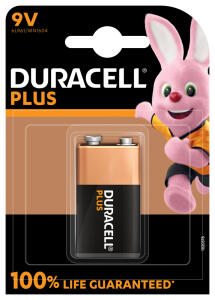 Duracell Plus 9V Alkaline-Batterien - 6LR6 1er Blister