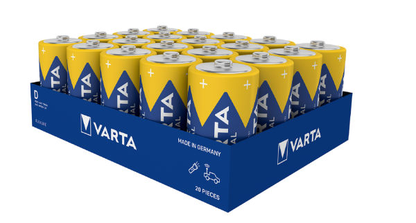 Varta Industrial Pro 4020 D Mono LR20 Alkaline 1,5V Batterie 20er Pack