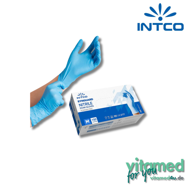INTCO Disposable Nitril Handschuhe blau Medizin-Labor-Industrie Gr. S