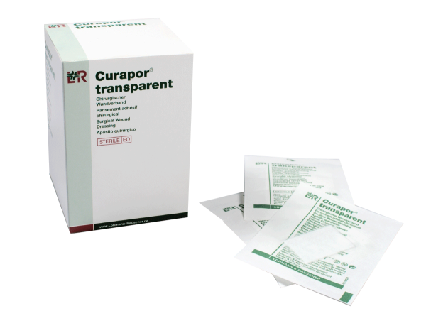L & R Curapor transparent Wundverband steril, 7 x 5cm (4 x 2,5cm), Pack: 50 Stk.