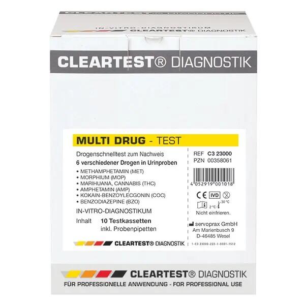 Cleartest Multi Drug Drogentest 6-Fach-Kassetten