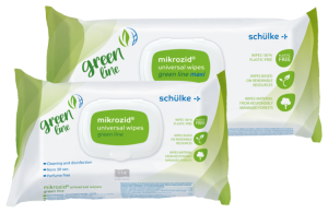 schülke mikrozid® universal wipes green line Desinfektionstücher | Softpack