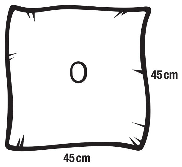 Foliodrape elastische Manschetten - 45x45 cm, 7x10 cm (VPE: 90 Stück)