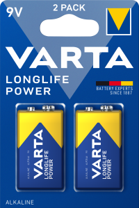 Varta Longlife Power 4922 E-Block 6LR61 Alkaline 9V...
