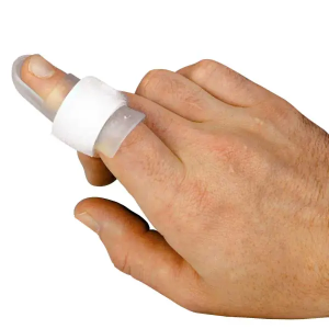 Fingerschienen nach Stack weiß mit Klettband