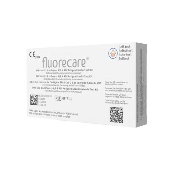 Fluorecare 4in1 für Laien - Antigen, Influenza A + B, RSV - Kombi-Testkit (Pack: 1 Stück)