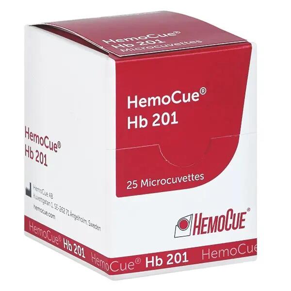 HemoCue Hemoglobin 201 Mikroküvetten | einzeln eingepackt | 4 x 25 Tests