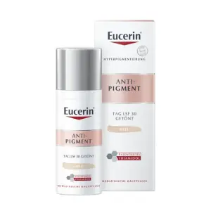 Eucerin® Anti-Pigment Tagescreme mit Thiamidol®, schnell einziehende, getönte Antipigmentcreme mit LSF 30, hell