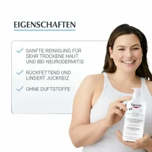 Eucerin® AtopiControl Dusch-und Badeöl – reinigt extra rückfettend und beruhigt atopische Haut & zur Linderung von Juckreiz bei Neurodermitis