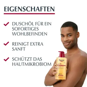 Eucerin® pH5 Duschöl – Rückfettende Reinigung für trockene, strapazierte Haut mit natürlichen Pflegeölen
