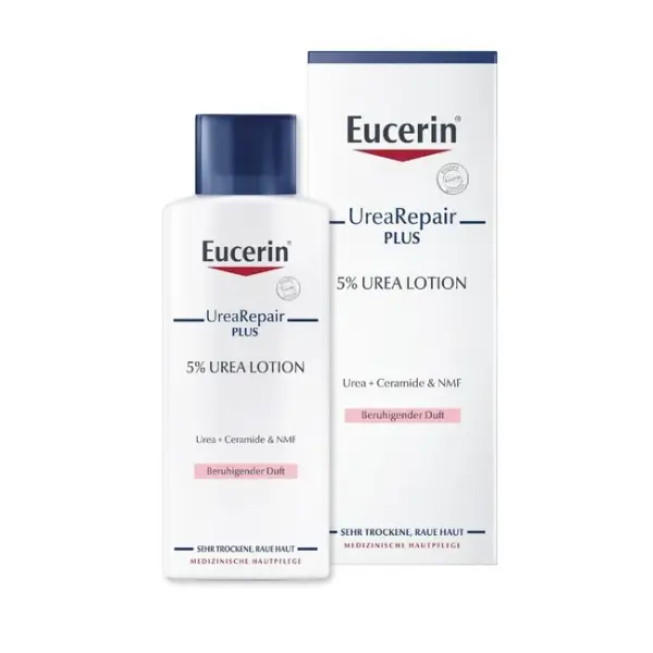 Eucerin® UreaRepair PLUS Lotion 5% mit beruhigendem Duft – 48h intensive Pflege für trockene bis sehr trockene Haut